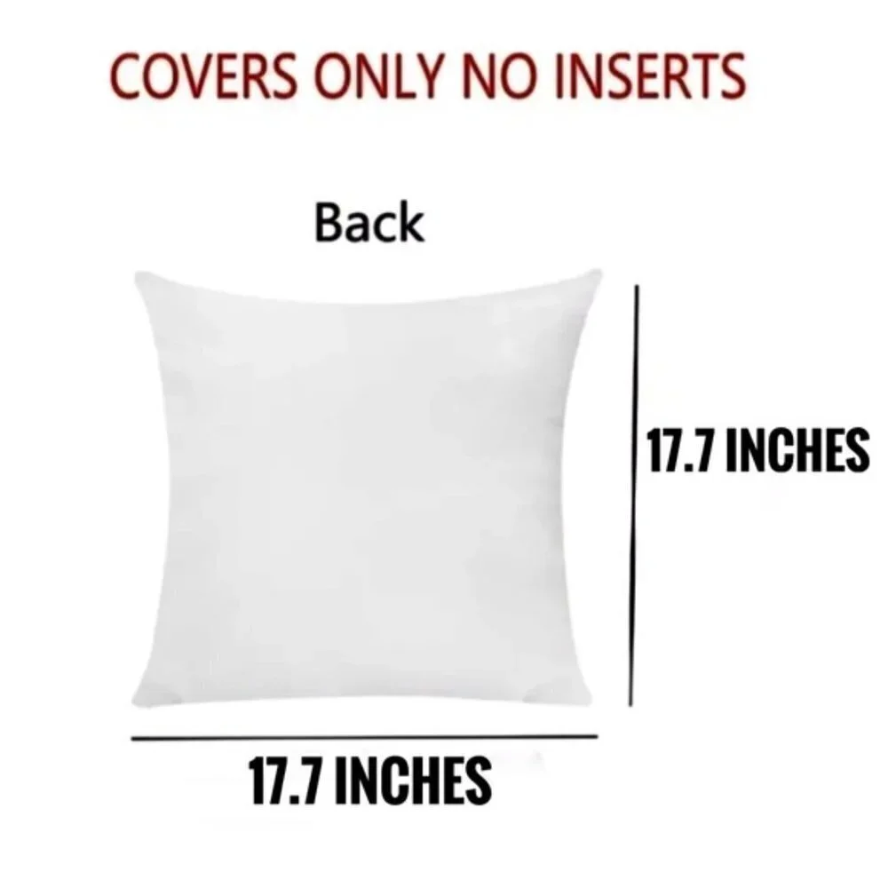 Pillow Cover Celestial Cat Moon Stars Black White Large Square 17.7 in